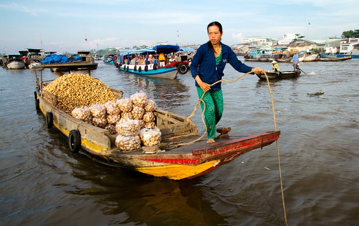 marche-flottant-au-sud-vietnam marchés flottants