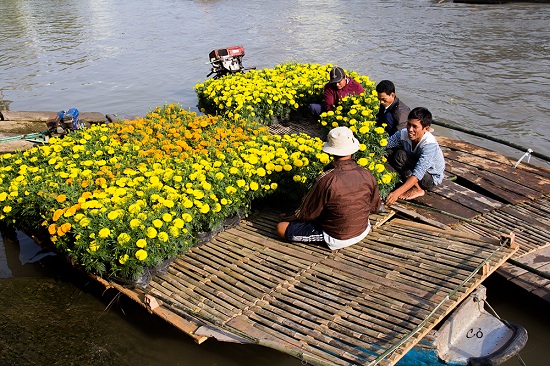 marche-flottant-sud-vietnam marchés flottants